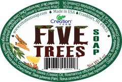Five Trees Blend Oil 4 oz Bar (Two 4 oz Bar Pack) by Creation Farm
