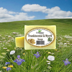 Savon à l'encens et à la myrrhe - Pack de deux barres de 4 oz par Creation Farm