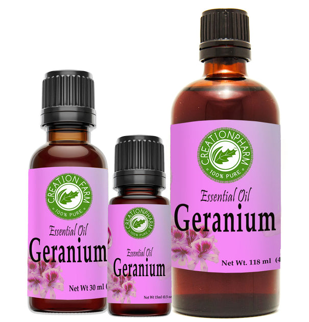 Geranium Essential Oil - 100% Pure - Creation Pharm - Aceite esencial ...