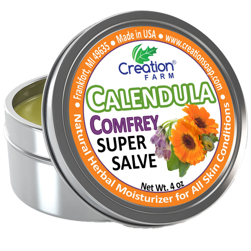 Herbal Salves Variety 3-Pack  - 4 oz Tins by Creation Farm - Creation Pharm