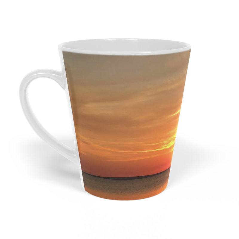 Taza de café con leche Crystal Lake Sunset, 12 oz