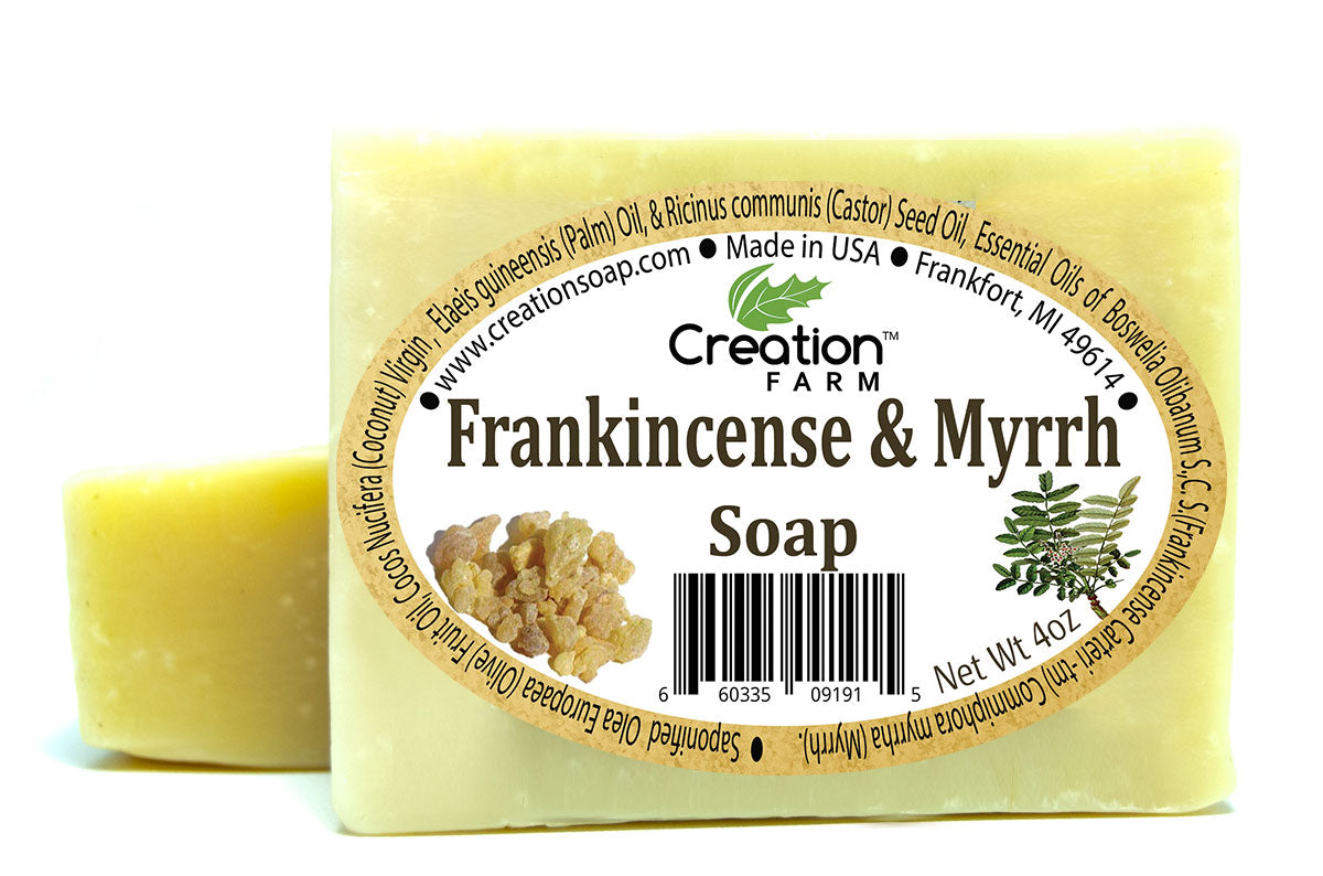 Frankincense & Myrrh Soap - Two 4 oz Bar Pack by Creation Farm