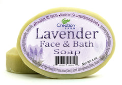 Handmade Lavender Facial & Complexion 100% Pure Botanical Soap 8 oz (Two 4 oz Bar Pack) - Creation Pharm