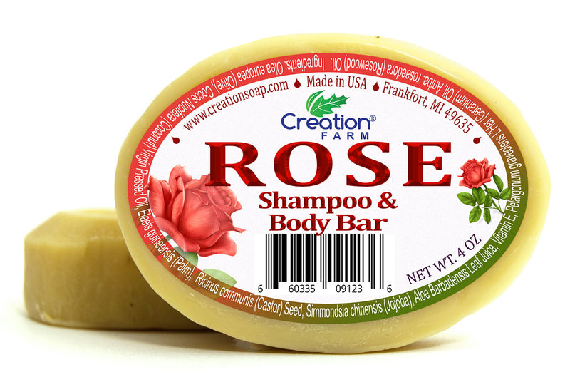 Rose Shampoo & Body - Two 4 oz Bar Pack by Creation Farm - Creation Pharm