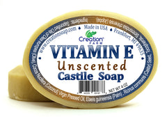 Unscented Vitamin E 100% Pure Botanical Soap 4 oz Bar (Two 4 oz Bar Pack) by Creation Farm - Creation Pharm